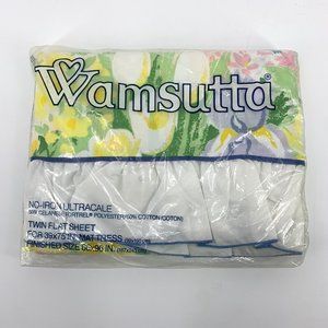 Flower Show Wamsutta No Iron Ultracale Twin Flat Sheet 180 Thread Count